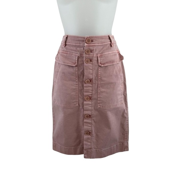 J.CREW Dresses & Skirts - J Crew Pencil Skirt Womens 0 Button Front High‎ Waist Pockets Utility Gorpcore